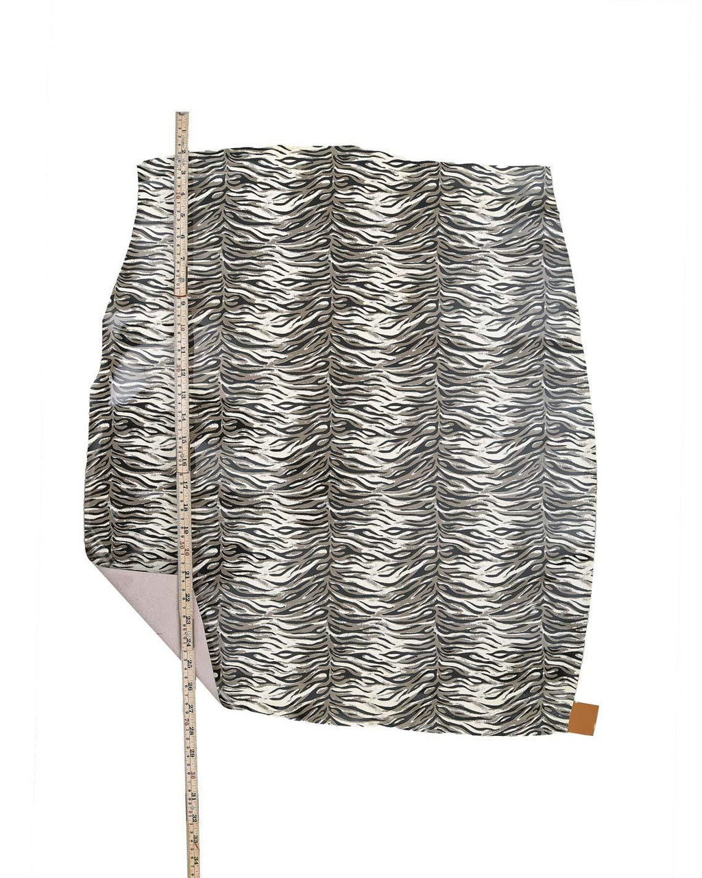 ZEBRA printed PATENT leather hide, black - white - grey animal texture on glossy calfskin, cowhide for diy projects B17955-ST La Garzarara