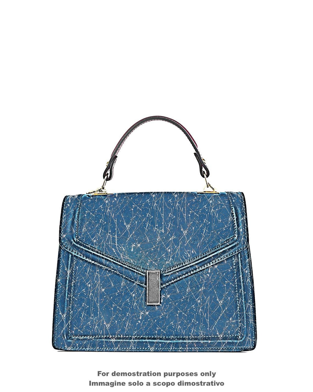 Artisan Painted Leather Hide, SPLASH decorated suede skin, abstract artistic soft hide B18053-DM La Garzarara