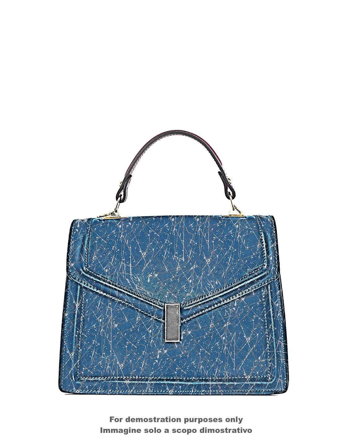 Artisan Painted Leather Hide, SPLASH decorated suede skin, abstract artistic soft hide B18053-DM La Garzarara