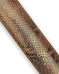 Bronze Metallic Snakeskin Print Leather Hide, foiled reptile cowhide, Brown Python Leather for Bags, Wallets & Crafts B17968-MT La Garzarara
