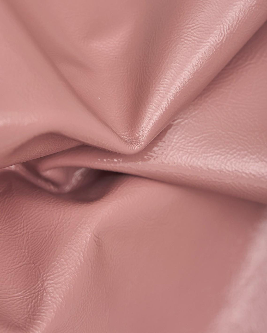 Pink NAPLACK leather hide, wrinkled glossy PATENT cowhide, soft calfskin for crafting, 1.1 - 1.2 mm B18090-TU La Garzarara