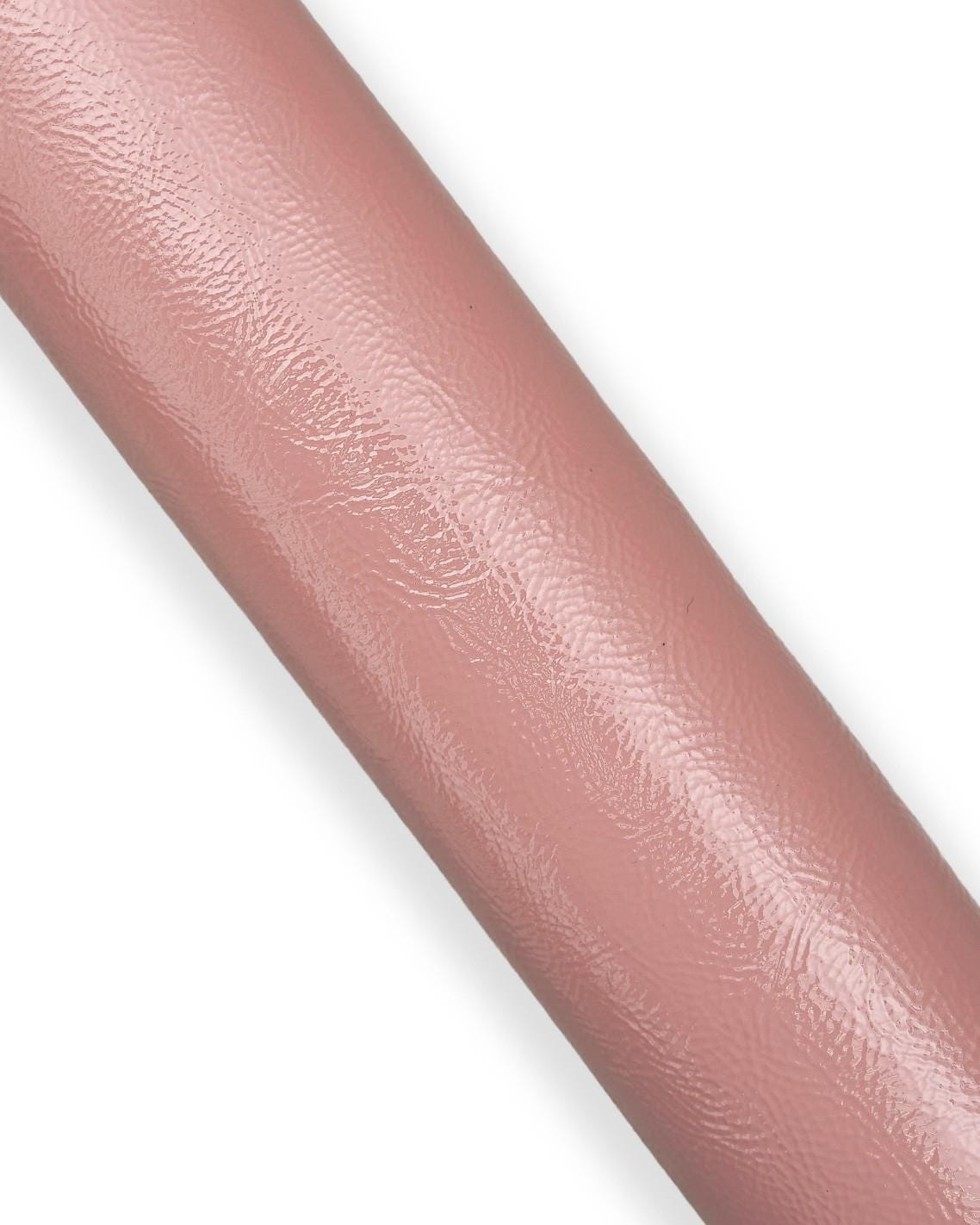 Pink NAPLACK leather hide, wrinkled glossy PATENT cowhide, soft calfskin for crafting, 1.1 - 1.2 mm B18090-TU La Garzarara