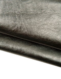 Black Patent Leather Hide, Gunmetal Glossy finish skin, metallic Shiny hide for Bags,B18122-MT La