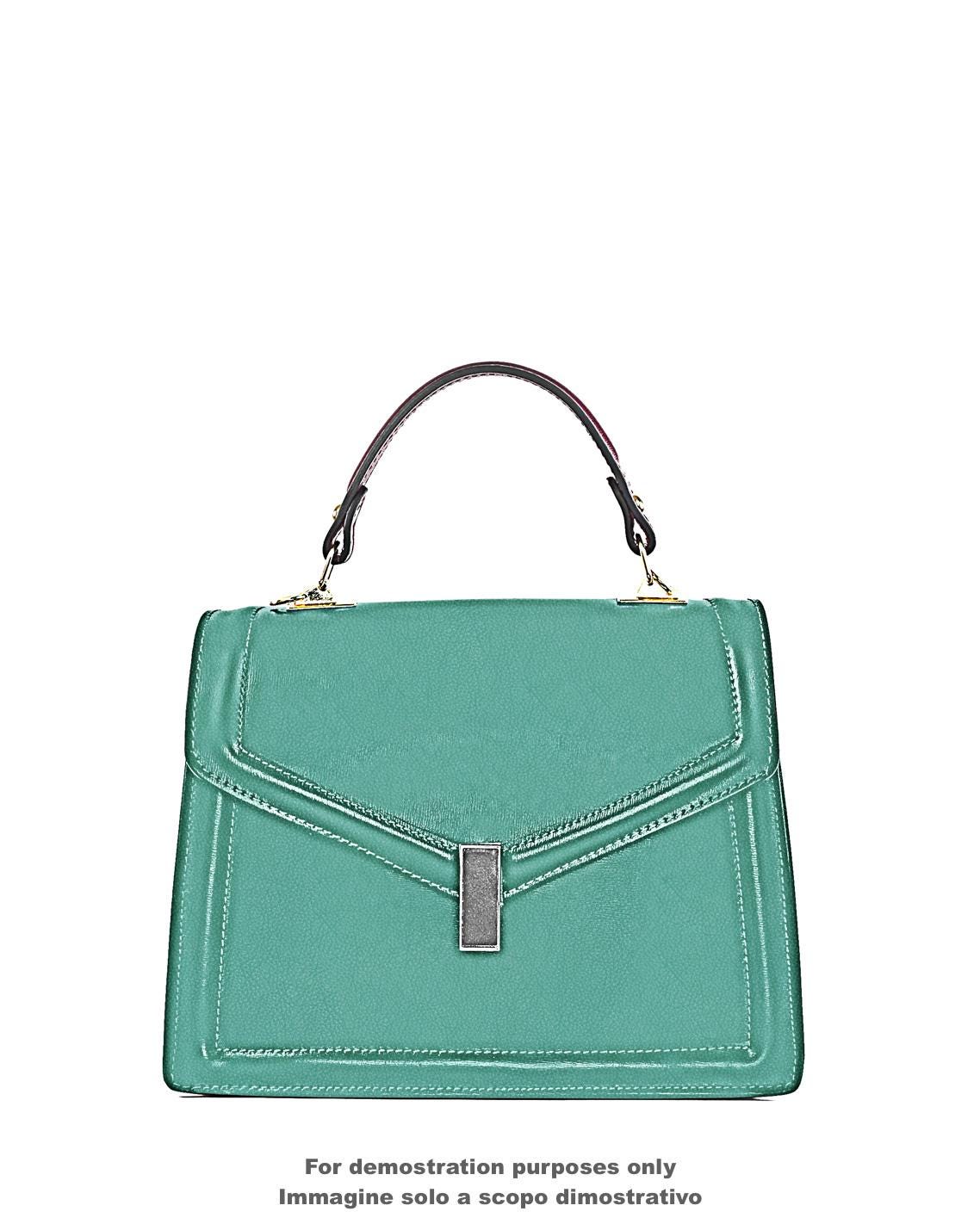 Turquoise tiny PEBBLE GRAIN printed cowhide, soft semi glossy leather hide, sporty calfskin for crafting, 1.4 - 1.5 mm B18238-TU LaGarzarara