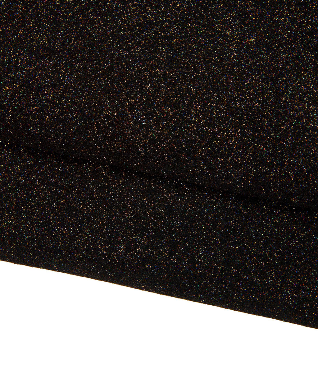 GLITTER Suede leather hide, multicolor Soft iridescent textured black cowhide B18036-TB La Garzarara