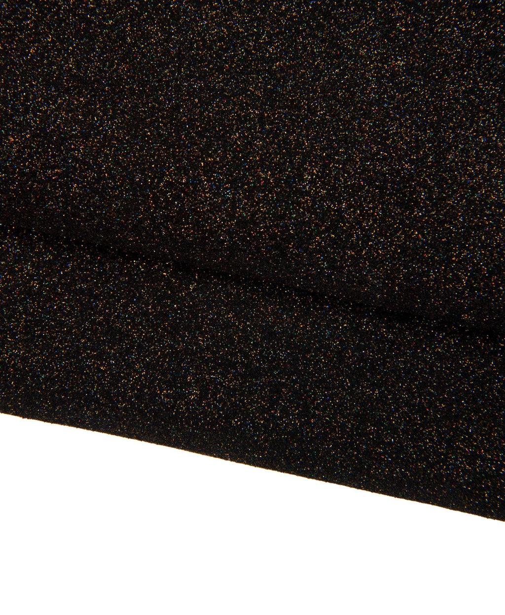 GLITTER Suede leather hide, multicolor Soft iridescent textured black cowhide B18036-TB La Garzarara