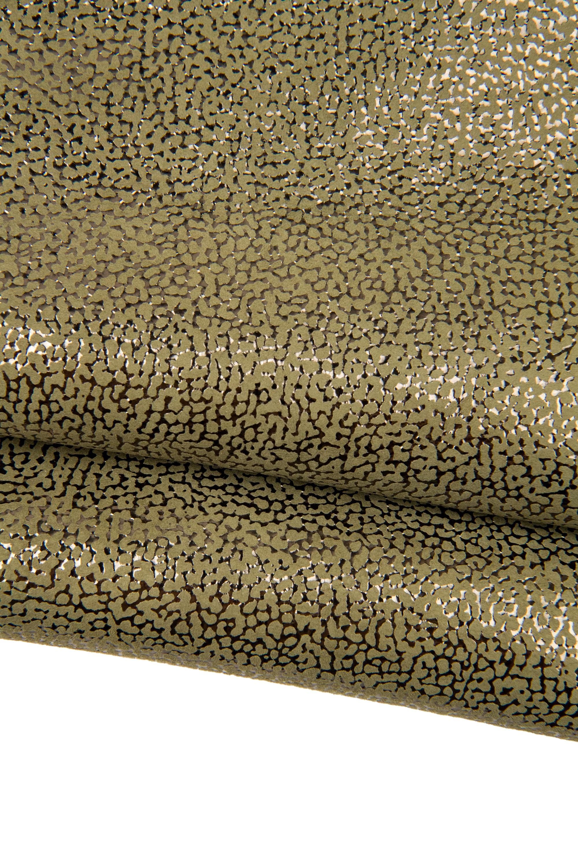 5 Metallic Leather Hides Gold Bronze Champagne Olive Black Italian Skins Designer Mix Luxury Leather Pack B18275-MT(st)