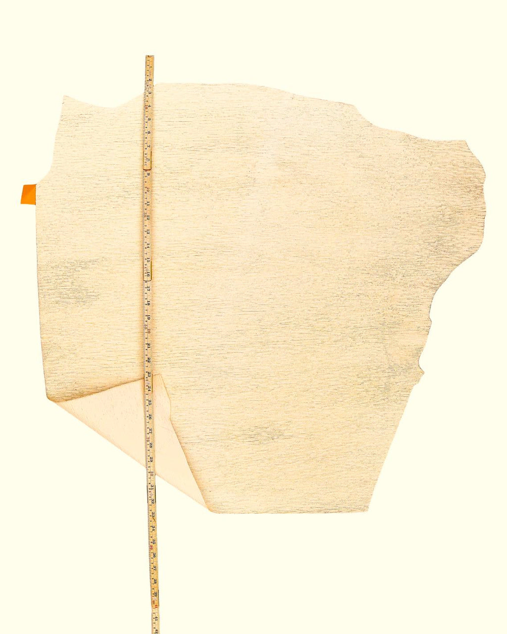 BRAID printed leather hide, cream cowhide - gold GLITTER, golden metallic soft calfskin for hobbyists B18142-MT(st) La Garzarara