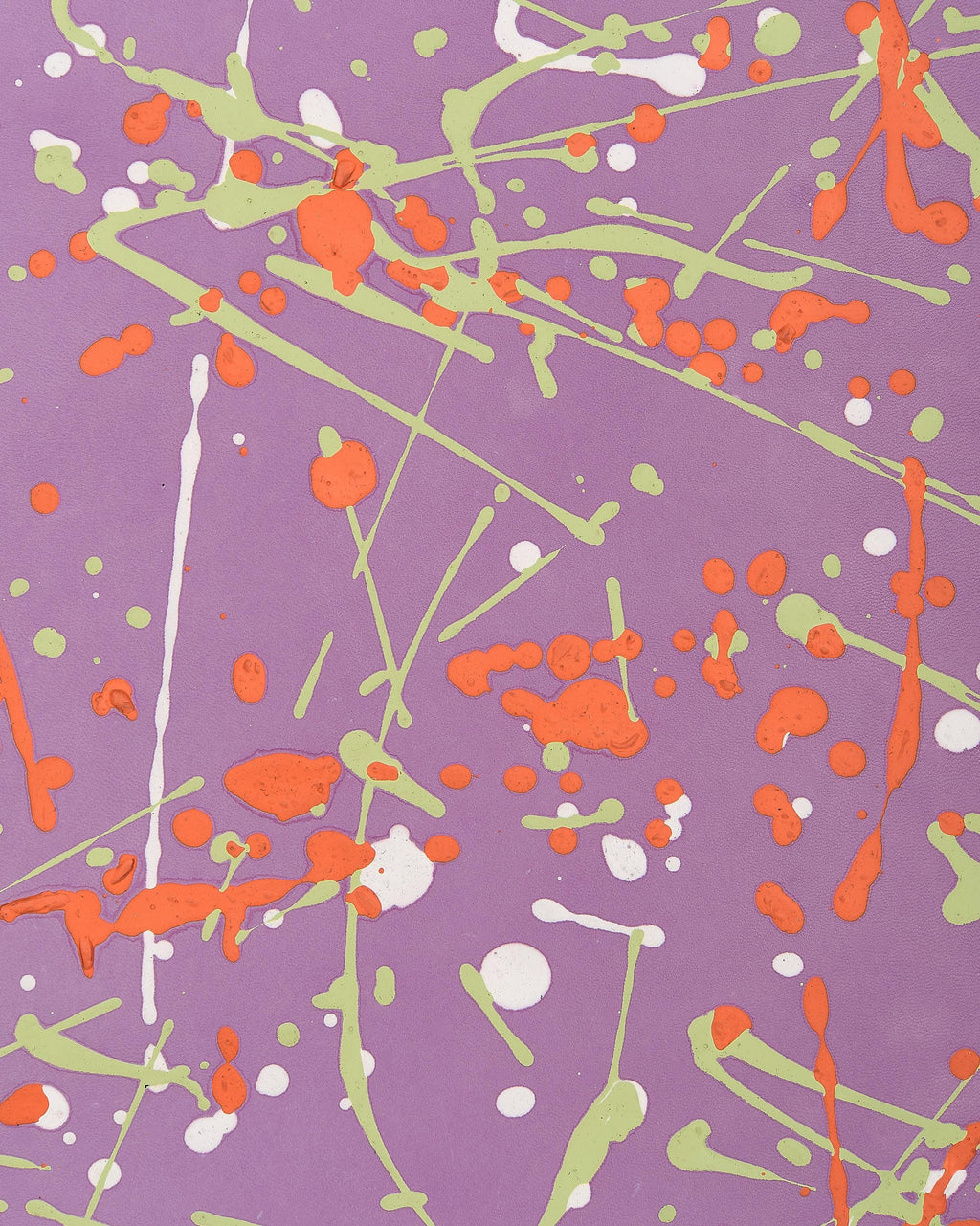 Artistic leather skin, Lavender purple decorated lambskin, painted nappa for creative B18149-DM La Garzarara