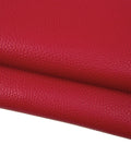 Red PEBBLE GRAIN printed leather hide, soft embossed cowhide, semi glossy italian calfskin for crafters B17237-TU La Garzarara