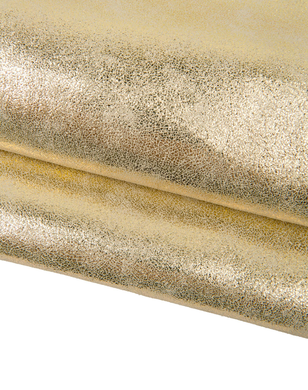 Gold leather hide, METALLIC SUEDE cowhide, bright sparkle shaded soft calfskin for diy projects B18049-MT(st) La Garzarara