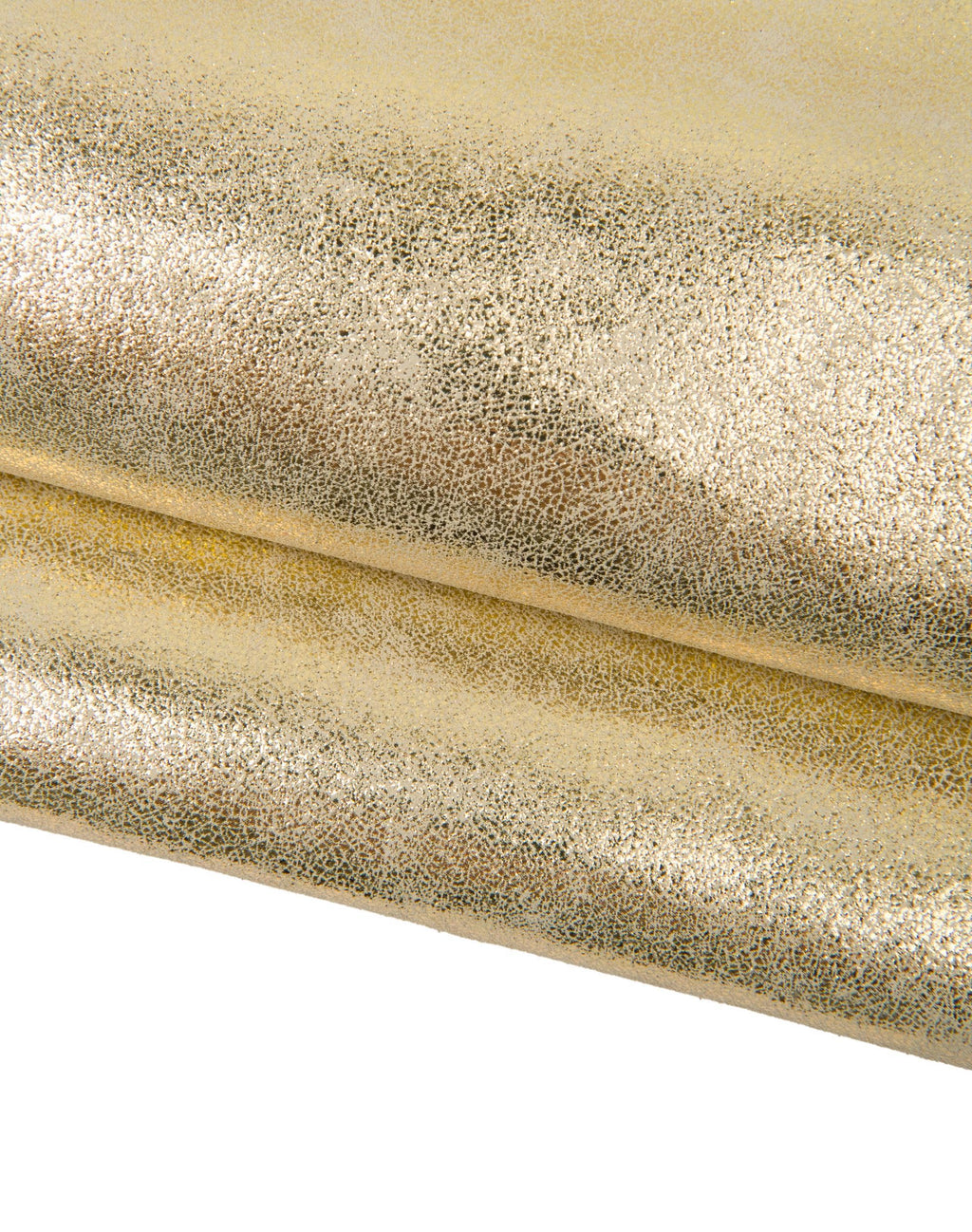 Gold leather hide, METALLIC SUEDE cowhide, bright sparkle shaded soft calfskin for diy projects B18049-MT(st) La Garzarara