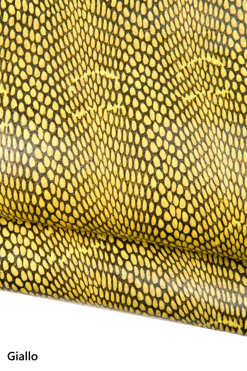 Yellow & Pink Python Leather skins, Soft Italian Snake Print Leather Hide, Bright Color Snake reptile Leather HideB18266-ST La Garzarara