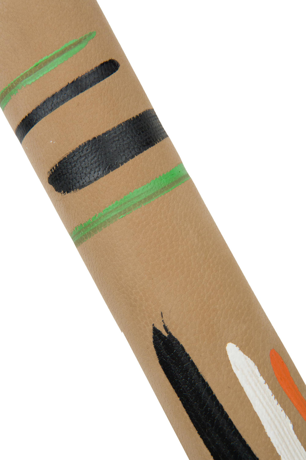 MULTICOLOR almond beige nubuck leather hide, hand PAINTED suede cowhide, unique calfskin for carfters B18411-DM La Garzarara