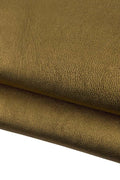 BRONZE METALLLIC leather skin, old gold sparkle sheepskin, soft lambskin for crafting B18654-MT La Garzarara