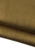 BRONZE METALLLIC leather skin, old gold sparkle sheepskin, soft lambskin for crafting B18654-MT La Garzarara