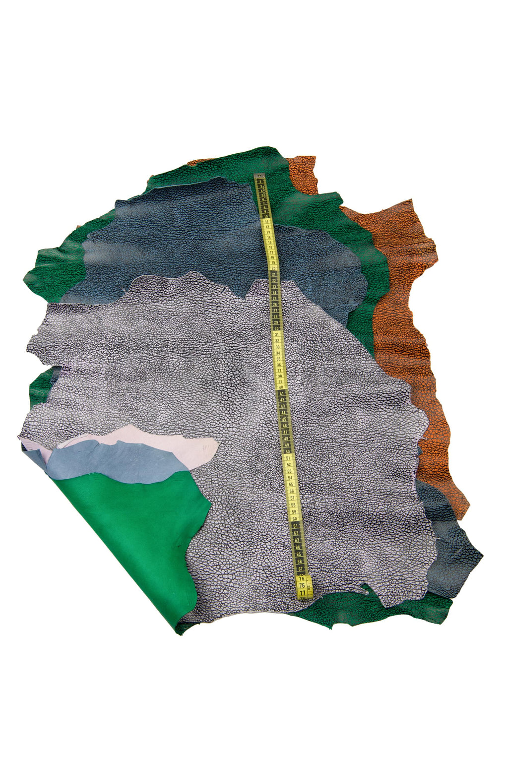 ELEPHANT printed leather skins, animal texture on SUEDE goatskins, metallic soft skins B18425-ST La Garzarara