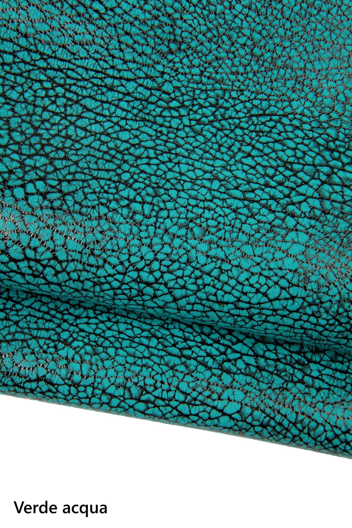ELEPHANT printed leather skins, animal texture on SUEDE goatskins, green, yellow, burgundy metallic soft skins B18424-ST La Garzarara