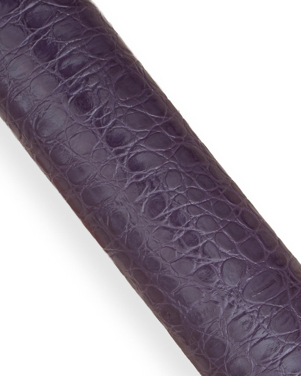 Purple CROCODILE embossed leather hide, alligator printed GLOSSY calfskin, luxurious semi stiff cowhide for crafting B18552-ST La Garzarara
