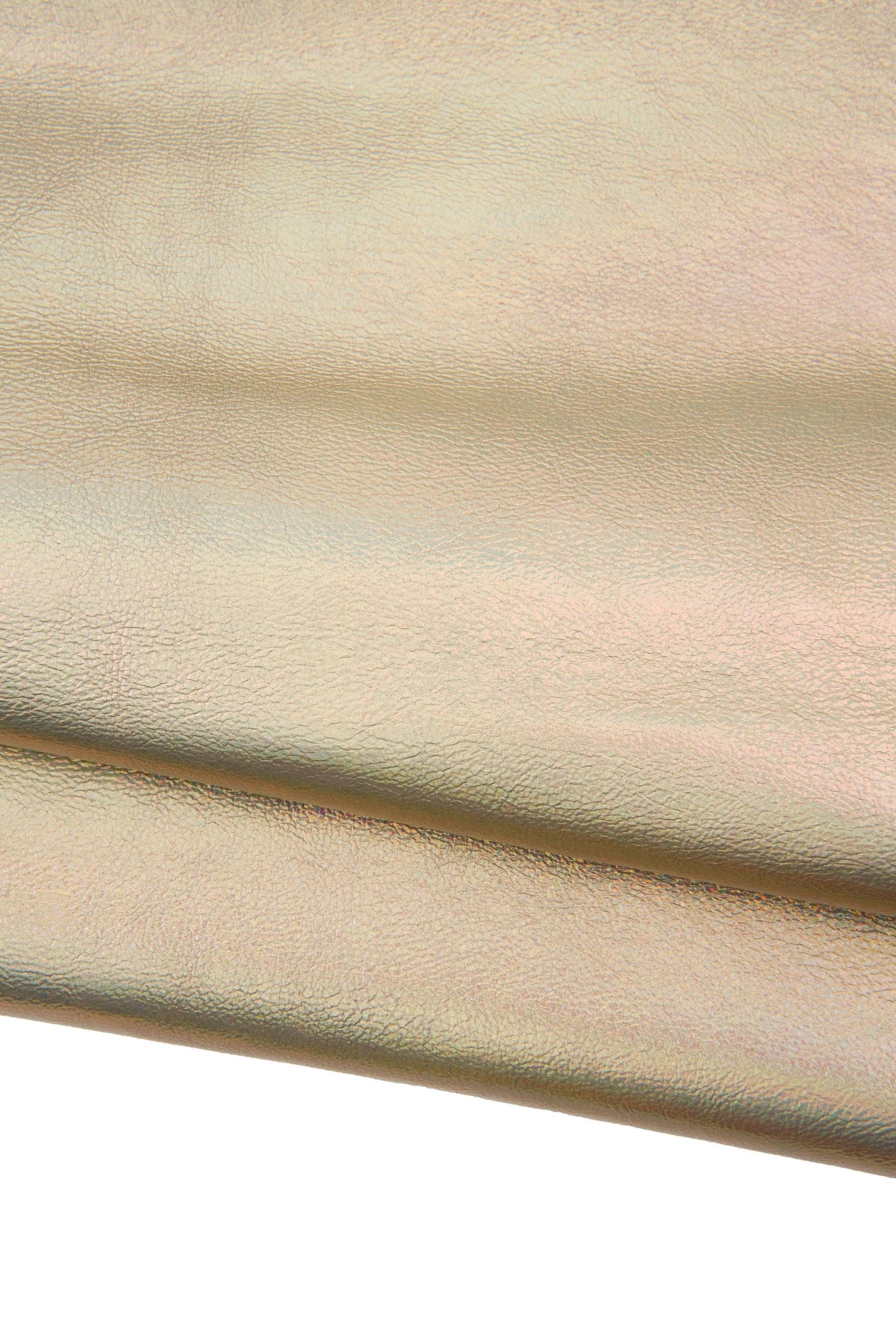 Light gold goatskin, IRIDESCENT METALLIC leather skin, platinum sparkle hide for hobbyists B18480-MT La Garzarara