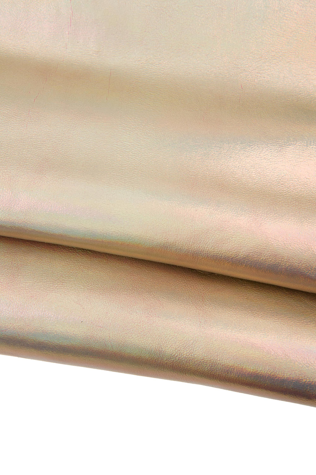 Light gold goatskin, IRIDESCENT METALLIC leather skin, platinum sparkle hide for hobbyists B18480-MT La Garzarara