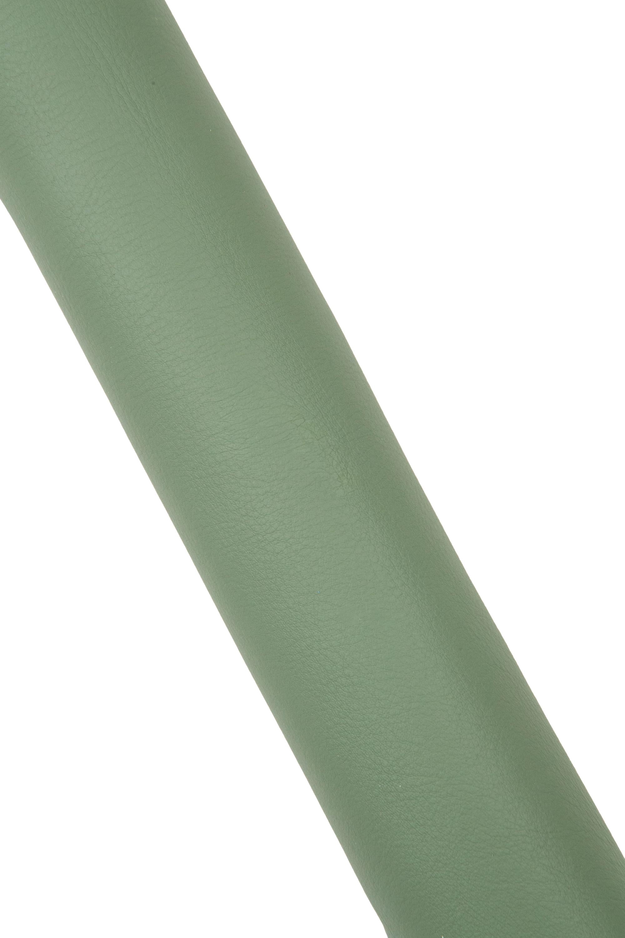 Military green leather hide, matt cowhide with light GRAIN, sporty soft THICK sage calfskin for crafters B18517-ST La Garzarara