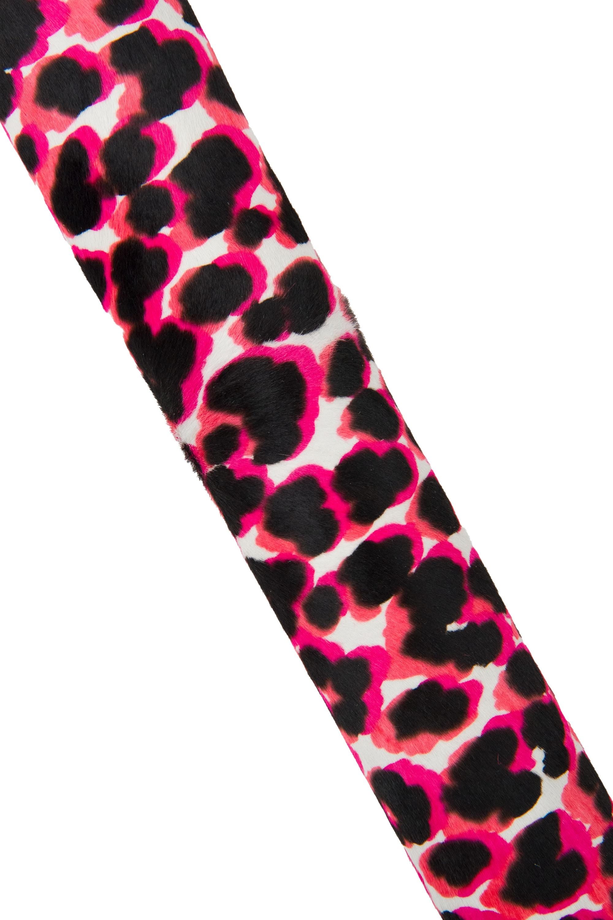 Hot Pink Cheetah Hair-on Leather, colorful Leopard Ponyskin Leather Skin, Italian Animal Print calfskin Leather B18506-CV