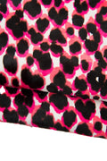 Hot Pink Cheetah Hair-on Leather, colorful Leopard Ponyskin Leather Skin, Italian Animal Print calfskin Leather B18506-CV