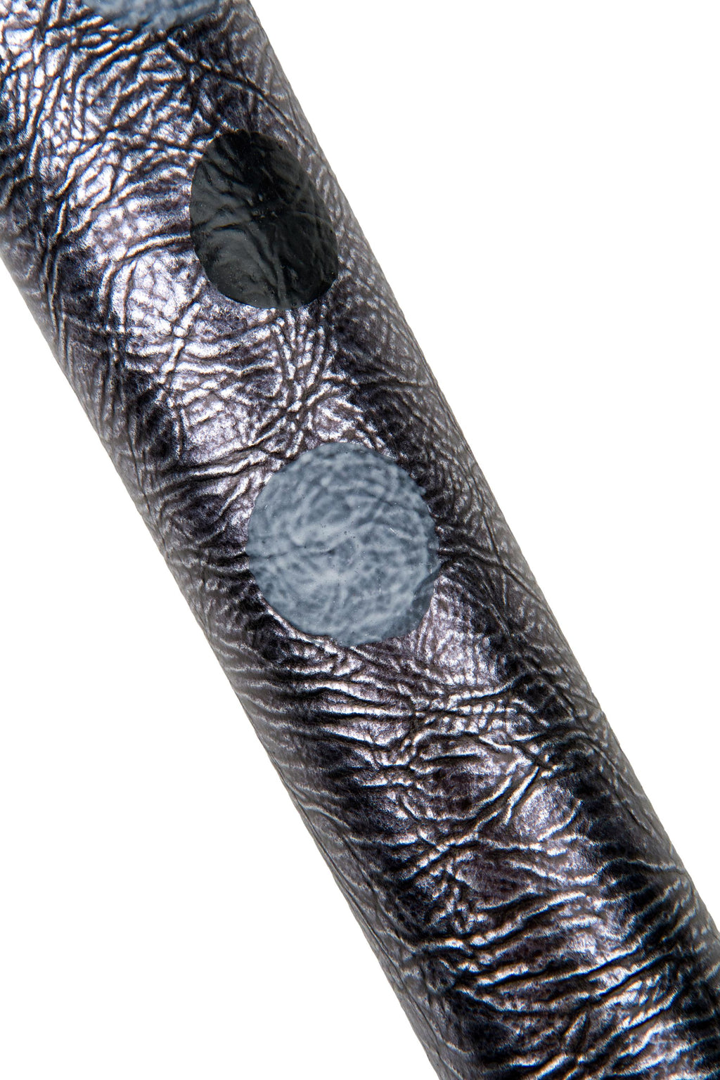 Black Polka Dot Leather Hide, Geometric Painted metallic Skin Designer for DIY B18388-dm La Garzarara