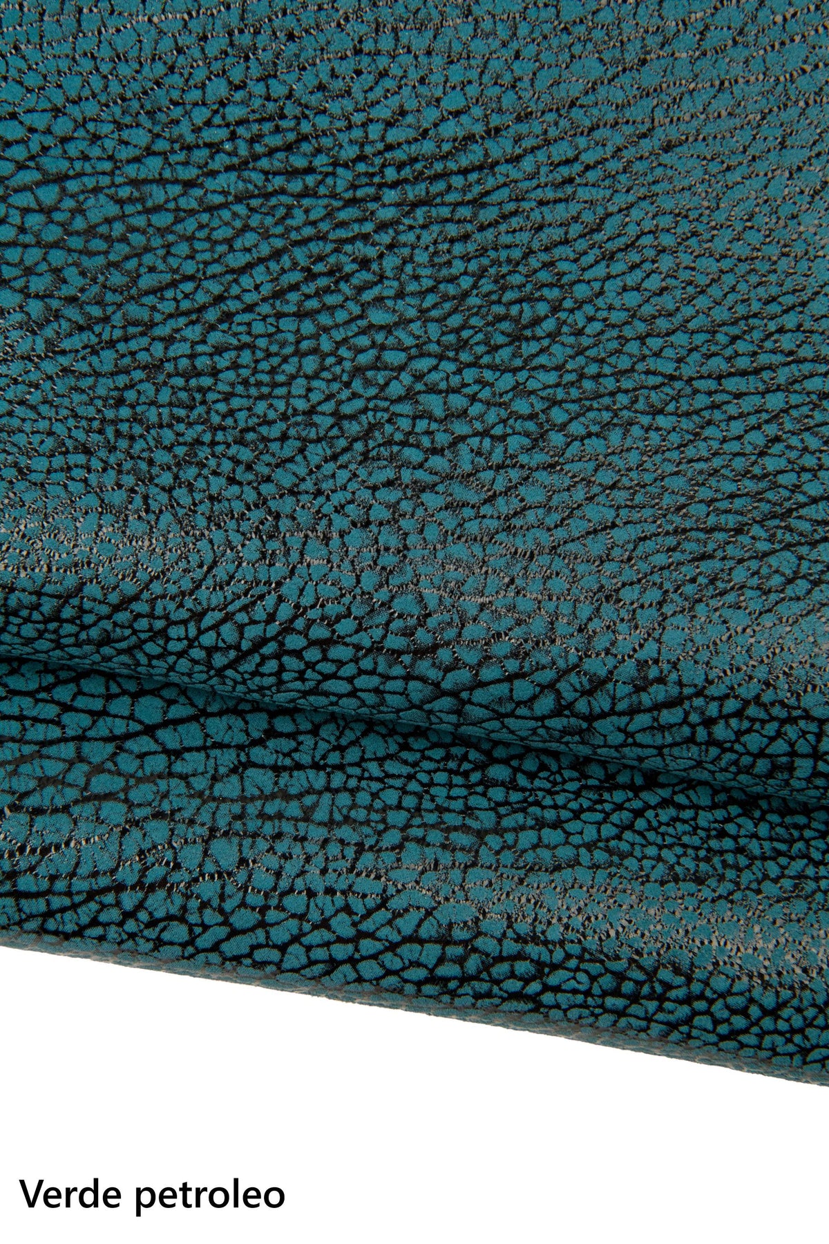 ELEPHANT printed leather skins, animal texture on SUEDE goatskins, green, yellow, burgundy metallic soft skins B18424-ST La Garzarara