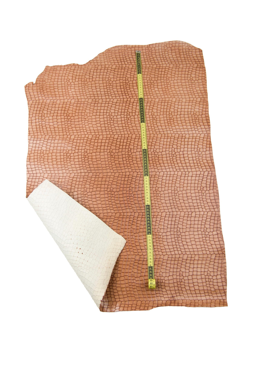 Natural Crocodile emobossed Leather hide, desert sand alligator printed cowhide 0.8 - 1.0 mm, standard temper B18482-ST La Garzarara