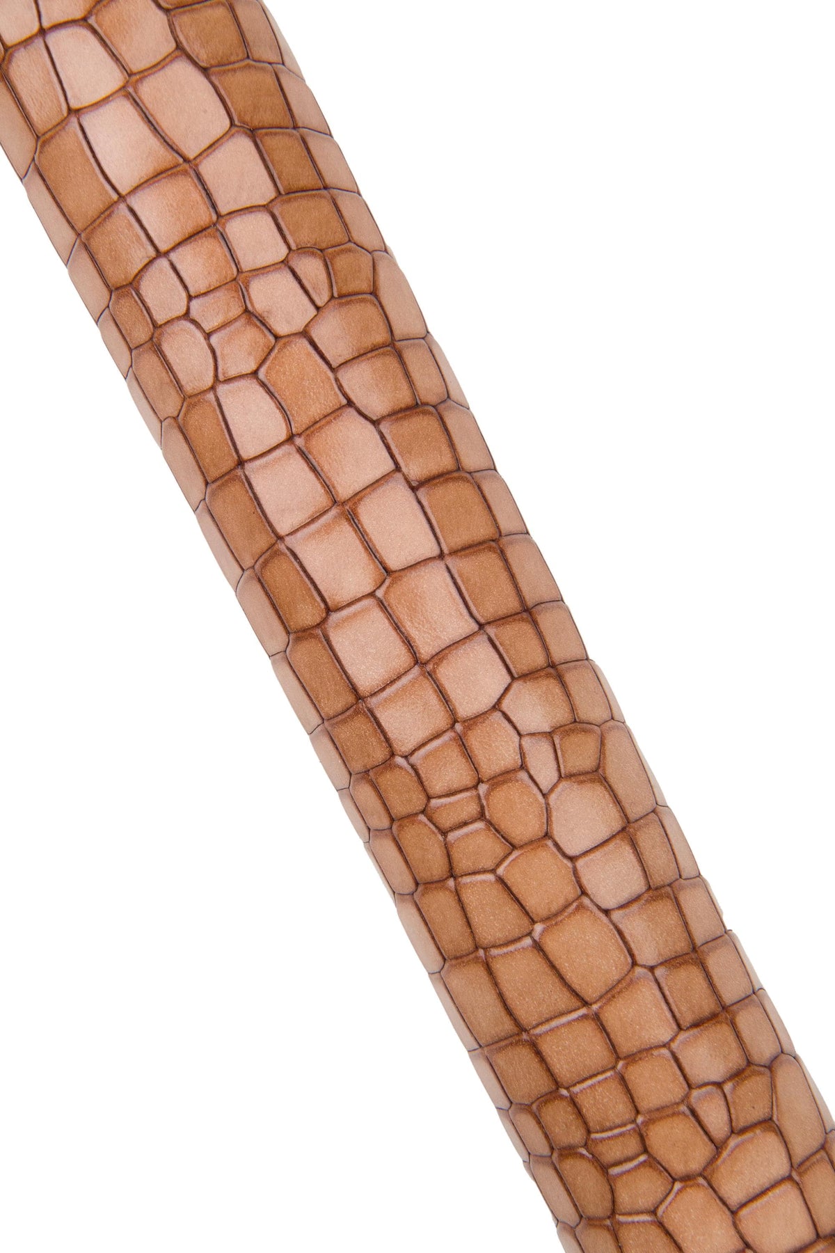 Natural Crocodile emobossed Leather hide, desert sand alligator printed cowhide 0.8 - 1.0 mm, standard temper B18482-ST La Garzarara