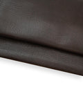 Dark brown textured leather hide, GLOSSY soft cowhide, soft natural grain calfskin 1.3 - 1.5 mm for crafting B18553-TB La Garzarara