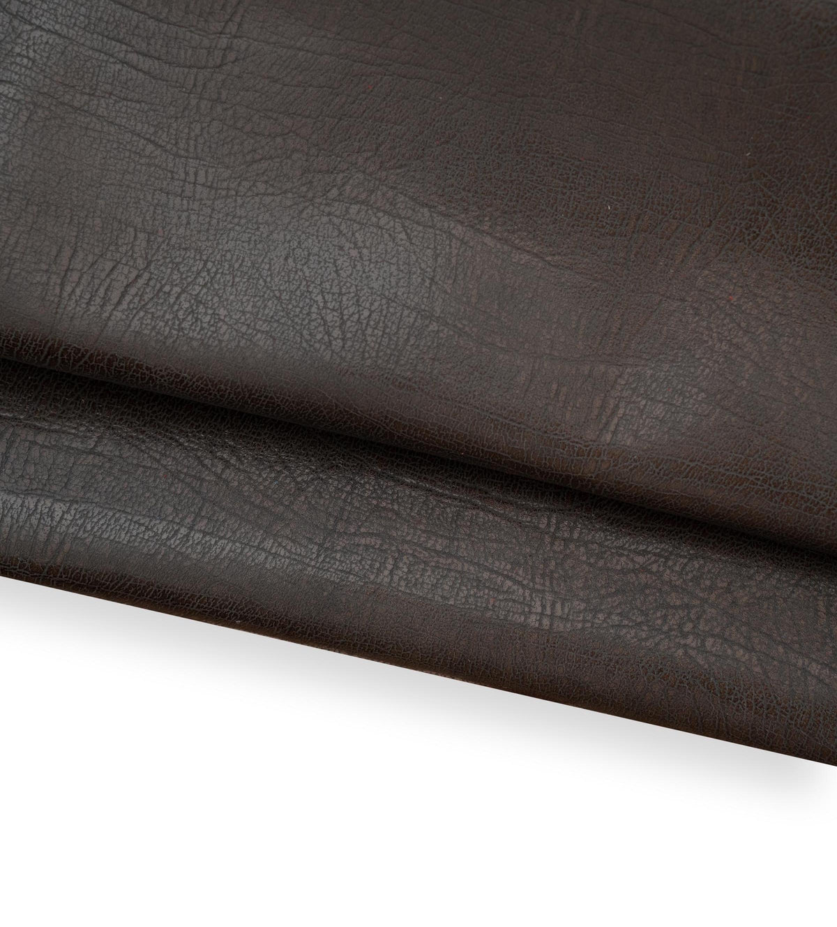 Dark brown textured leather hide, GLOSSY soft cowhide, soft natural grain calfskin 1.3 - 1.5 mm for crafting B18553-TB La Garzarara