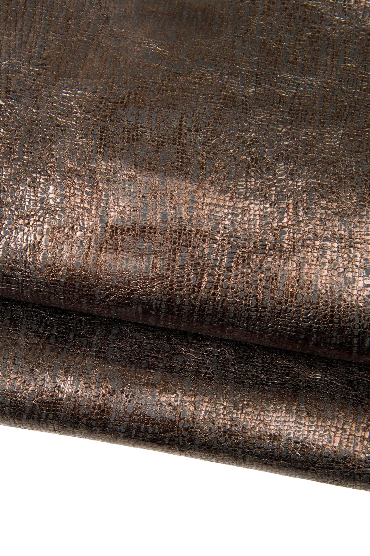 Italian Metallic Leather Skins, Gold Bronze Champagne Olive Black Leather Hides Luxury Craft Selection B18283-mt(st)