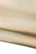 Light gold goatskin, IRIDESCENT METALLIC leather skin, platinum sparkle hide for hobbyists B18480-MT La Garzarara