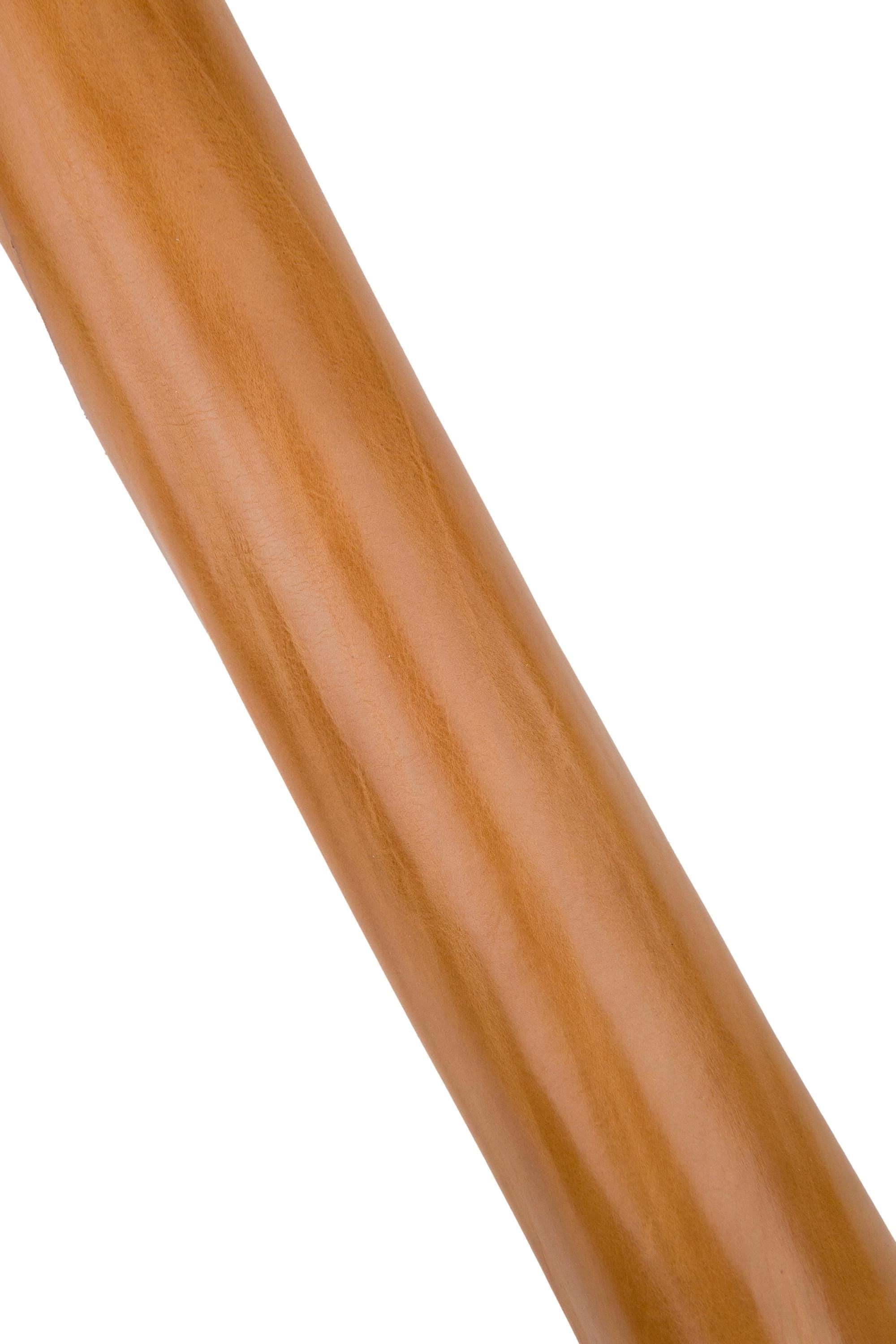 Tan SMOOTH leather hide, classic GLOSSY calfskin, brown cowhide 0.8 - 0.9 mm, medium softness, ideal for diy projects B18471-TU La Garzarara