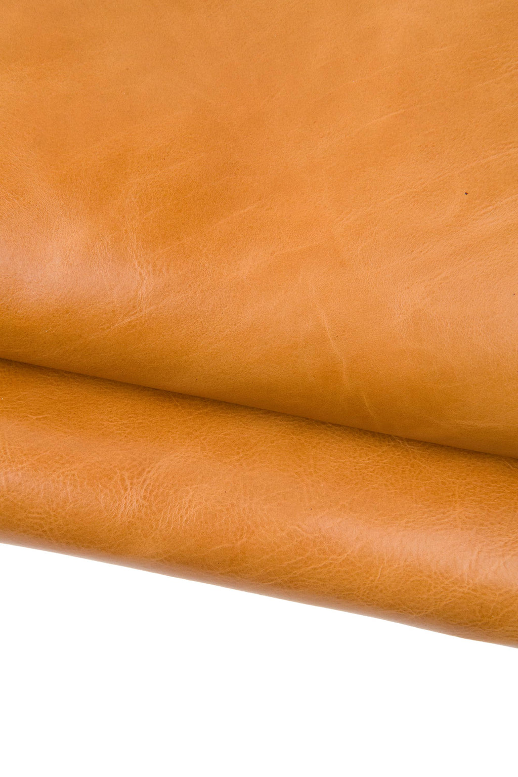 Tan SMOOTH leather hide, classic GLOSSY calfskin, brown cowhide 0.8 - 0.9 mm, medium softness, ideal for diy projects B18471-TU La Garzarara