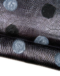 Black Polka Dot Leather Hide, Geometric Painted metallic Skin Designer for DIY B18388-dm La Garzarara