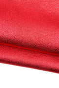 Red METALLIC leather hide, GRAINY soft cowhide, bright calfskin for crafting 1.3 - 1.5 mm B18535-MT(st) La Garzarara