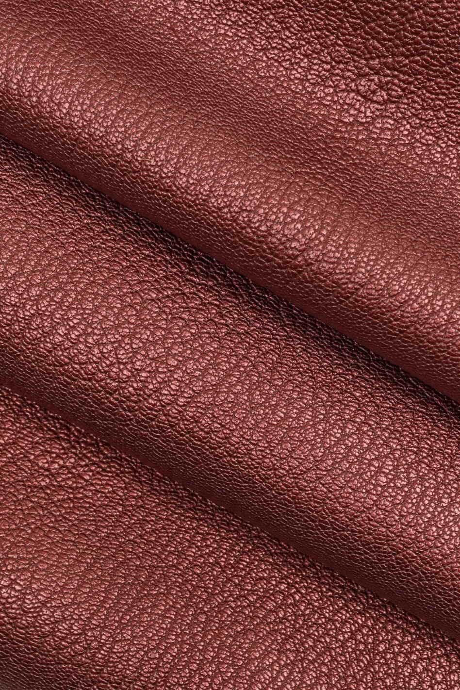 Pearl Bordeaux goat Leather Hide, Fine Grain Metallic skin, Soft Pebbled Leather for Bags B18811-MT La Garzarara