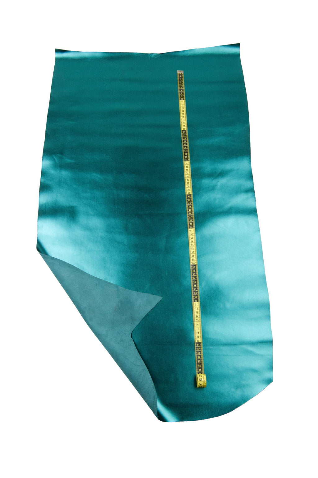Green METALLIC leather hide, smooth bright SPARKLE cowhide, soft calfskin 1.1 - 1.3 mm for diy projects B18524-MT La Garzarara