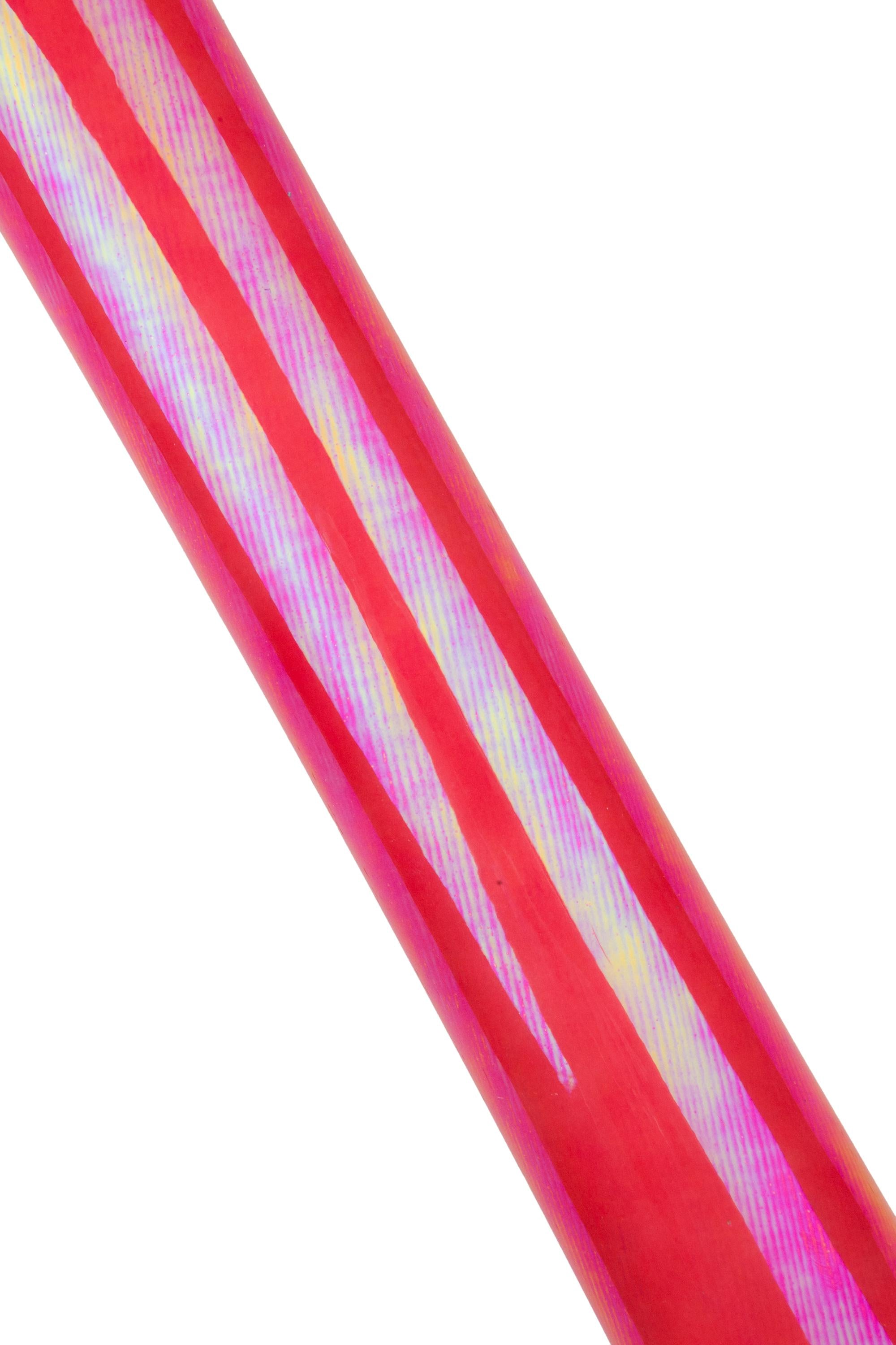 Magenta red HOLOGRAPHIC METALLIC leather skin, bright patent cowhide, smooth bright calfskin, 1.1- 1.3 mm B18526-ST La Garzarara