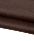 Dark brown PEBBLE grain printed leather hide, soft calfskin, sporty cowhide for crafters, 1.3 - 1.5 mm B18228-TU La Garzarara