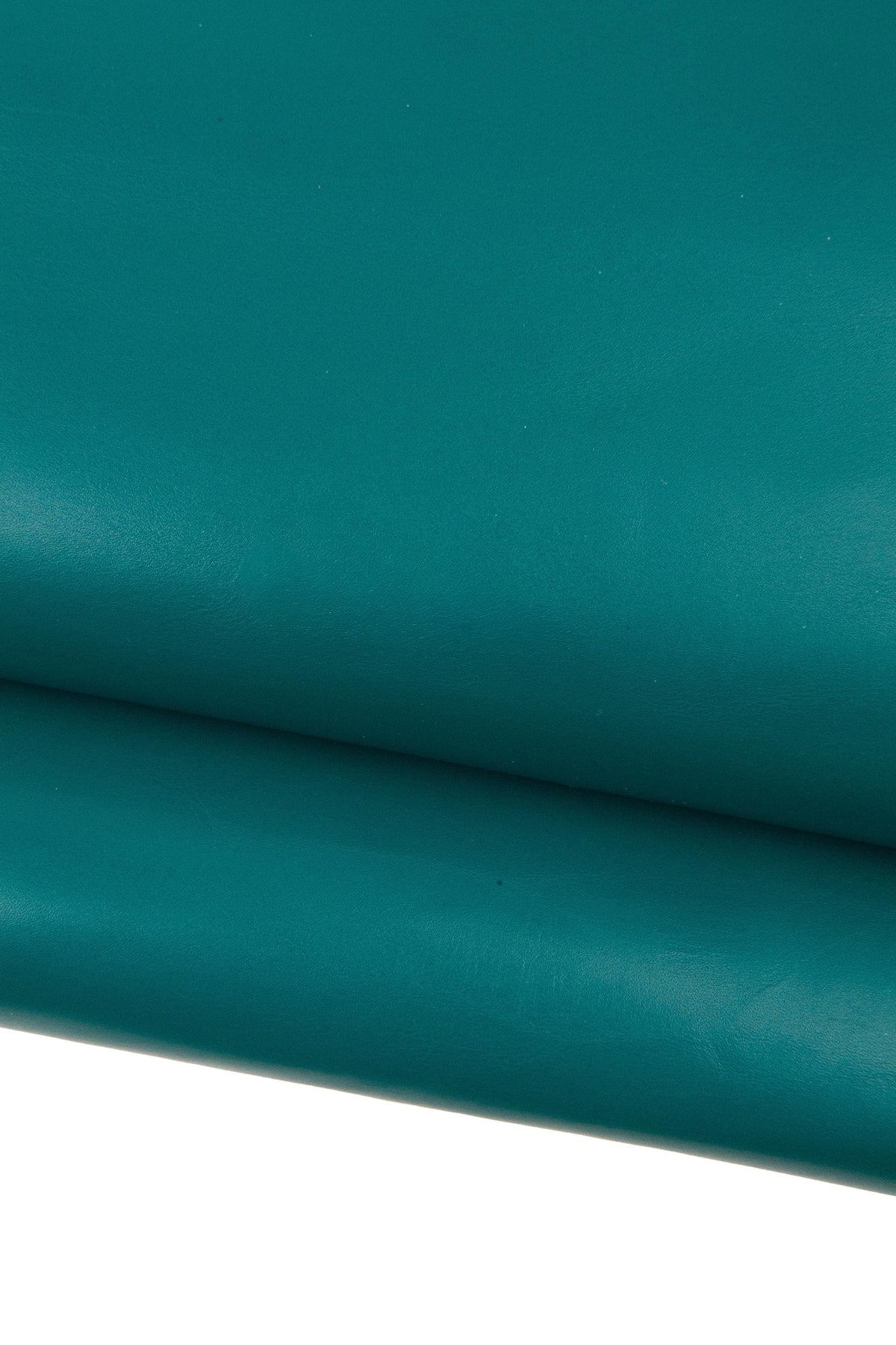 Green SMOOTH leather hide, semi glossy calfskin, solid color genuine cowhide, 1.1 - 1.2 mm for diy projects B18475-TU La Garzarara
