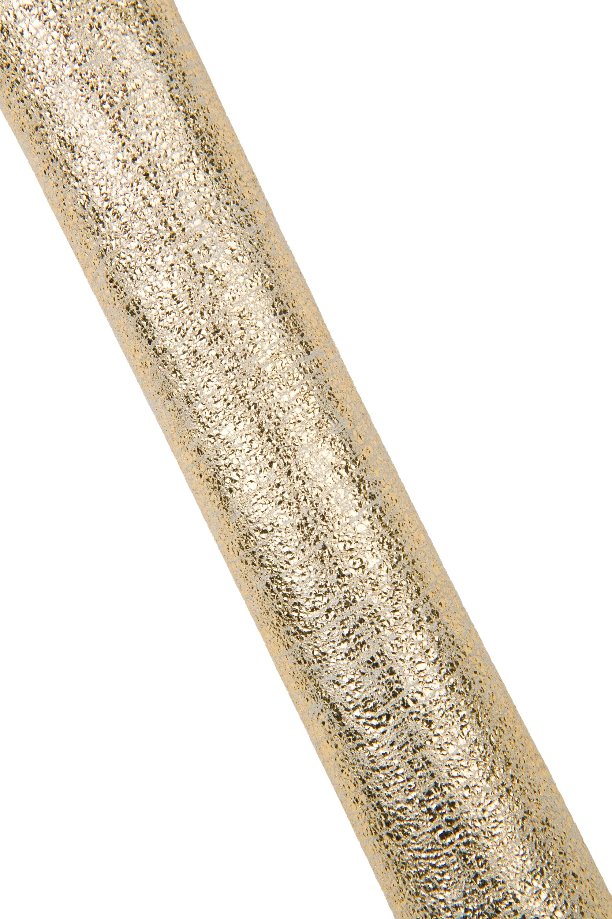 GOLD leather skin, metallic printed soft goatskin, CRACKLE textured bright hide for diy creations B18531-MT(st) La Garzarara