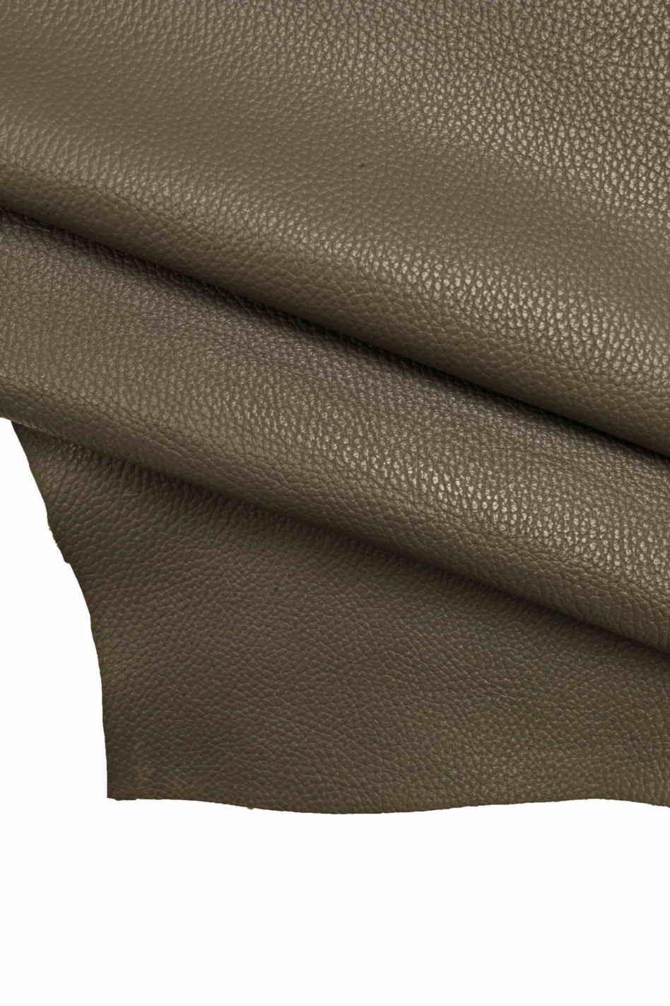 Grey pebble GRAIN printed leather hide, SOFT matt cowhide, sporty calfskin 1.2 - 1.4 mm for crafting B18816-TU La Garzarara