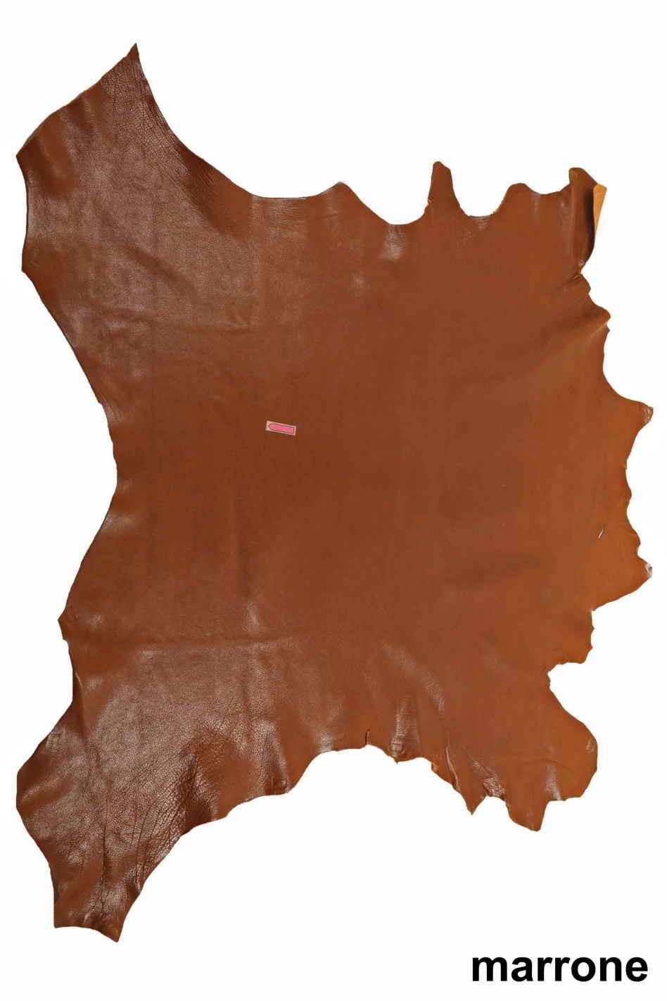 Brown sporty baby calf, tan soft leather hide, glossy calfskin - irregular grain and visible veins, for crafters B18817-TU La Garzarara