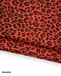 Vivid LEOPARD leather skin, animal print bright SUEDE goatskin, cheetah pattern on suede aquamarine - orange - skyblue B18685-ST LaGarzarara