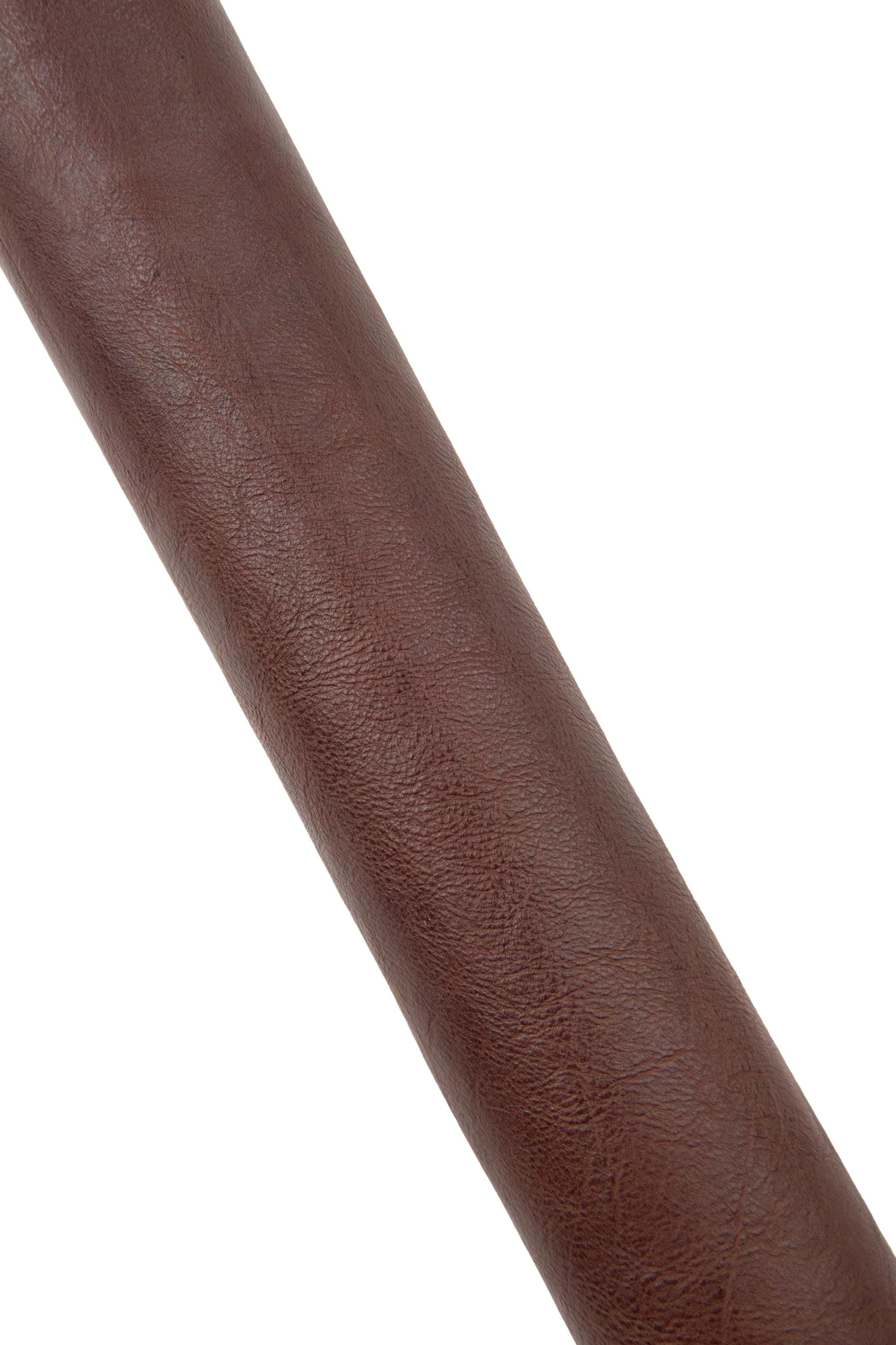 Chocolate smooth leather hide, SPORTY naturale grain calfskin, soft cowhide 0.9 - 1.0 mm, ideal for diy projects B18588-VT La Garzarara